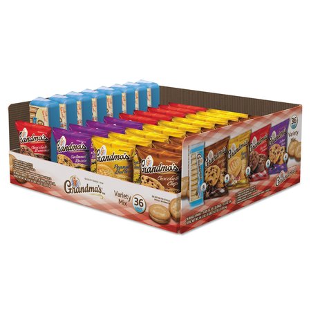 GRANDMAS Cookies Variety Tray 36 Ct, 2.5 oz Packs, PK36 14867